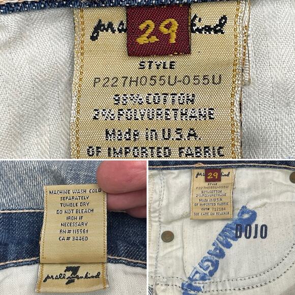 7 For All Mankind Dojo Cropped Denim Jeans Size 29 (Marked Damaged) - Picture 7 of 12